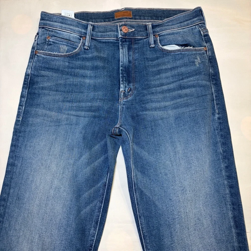 MOTHER- The Runaway Step Fray Flare Jeans in Leaps and Bounds Size 29